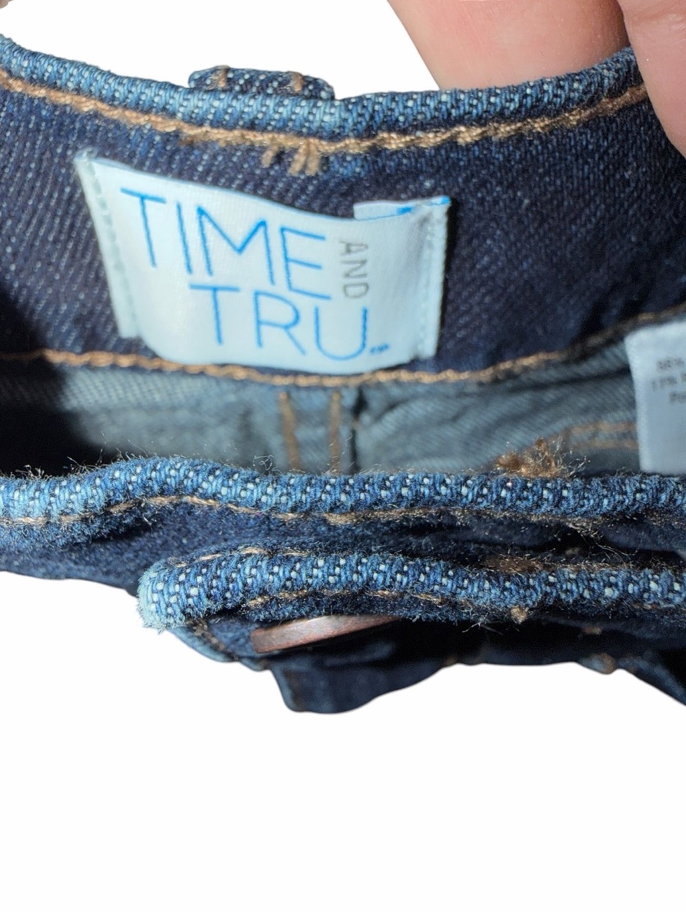 Time and Tru Dark Blue Denim Jean Shorts - Picture 3 of 7